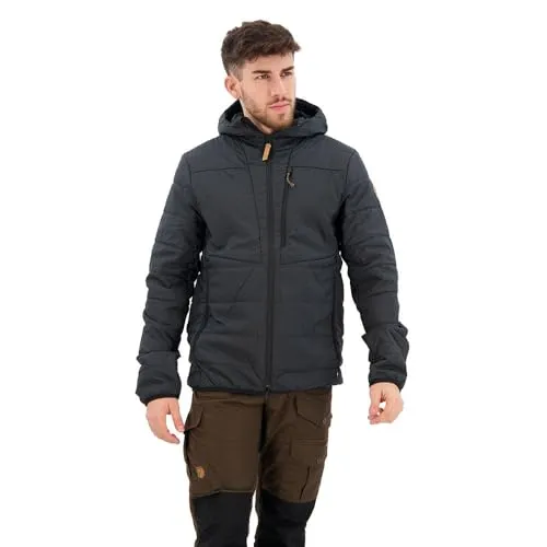 Fjällräven Keb Padded Hoodie M black (550) XXL - Outdoor Freizeitjacke für Herren, leicht und anschmiegsam mit PrimaLoft Black Insulation RISE für optimale Wärme selbst bei Feuchtigkeit. Ideal als wärmende Zwischenschicht.