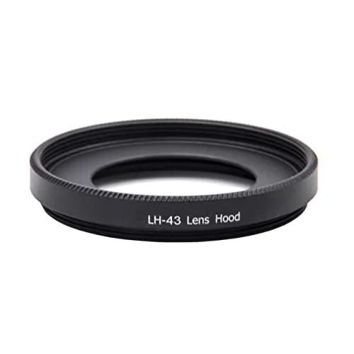 vhbw Gegenlichtblende kompatibel mit Canon EF-M 22mm 1:2 STM 43mm Objektiv Schwarz, Aluminium, Rund, 4,6 cm