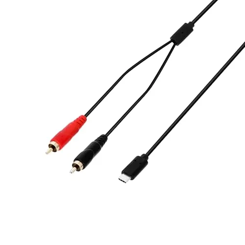 Adam Hall Cables 3 STAR Y CC USB-C 0300 Y-Kabel, 2 x Cinch Male auf USB-C, schwarz, 3m