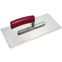 Kaufmann - Glättkelle 280x130mm - Zahnspachtel 8x8mm Zweiseitig, Metall Rostfrei