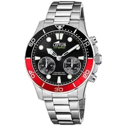 Lotus Connected 18800/5 Herrenchronograph SmartWatch - Silber/Schwarz - Smartwatch für Herren mit Edelstahlarmband, wasserdicht bis 10 bar und Bewegungserinnerung. Ideal für Fitness und Alltag, kombiniert elegante Sportlichkeit mit modernster Technologie.