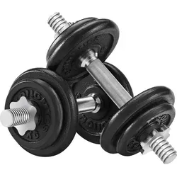 SONGMICS Hantelset aus Gusseisen, 2 x 10 kg in schwarz von SONGMICS