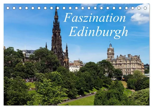 CALVENDO Wandkalender Faszination Edinburgh (Tischkalender 2026 DIN A5 quer), CALVENDO Monat
