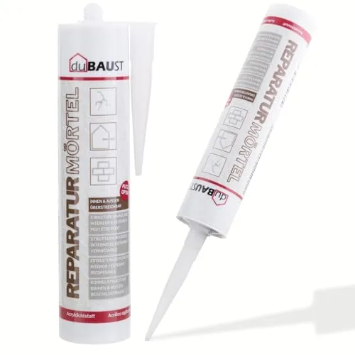 dubaust REP24 Reparaturmörtel Fugenmörtel Express Zement Mörtel Innen Aussen 310ml Kartusche Zementgrau (1)
