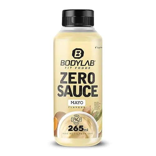 Bodylab24 Zero Sauce Mayonnaise 265ml, kalorienarm, nur 3-9 kcal je 15g Portion, fett- und zuckerreduziert, perfekt zum Verfeinern von Gerichten, als Sauce oder Dressing, ideal für jede Diät