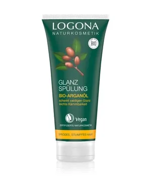 Logona Glanz Spülung mit Bio-Arganöl - Conditioner für sprödes, geschädigtes Haar, nährt intensiv mit Bio-Arganöl für strahlenden Glanz und Geschmeidigkeit.