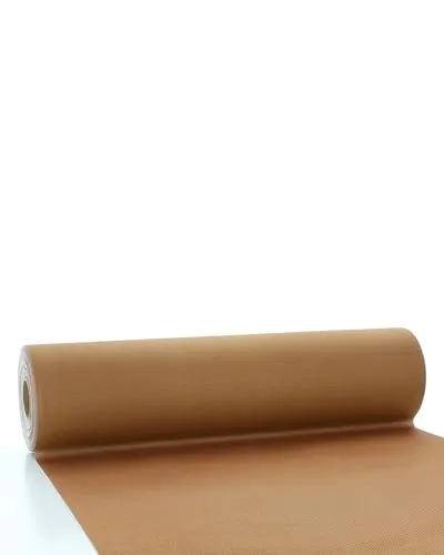 Sovie Horeca Linclass Airlaid Tischläufer Bronze - 40cm x 24m - Einfarbiger Einmal-Tischläufer - Perforierung alle 120cm - Ideal für Dekorationen