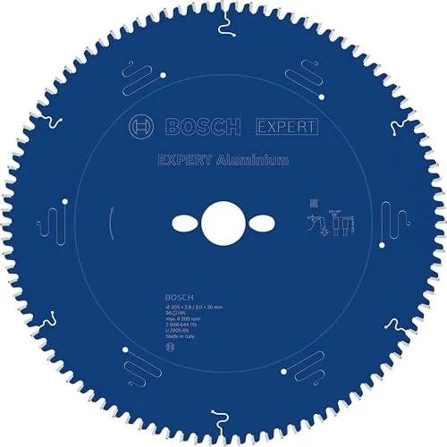 Bosch Kreissägeblatt Expert for Aluminium 305mm - Kreissägeblätter für Aluminium, mit langlebigen Microteq-Zähnen für ruhigen Lauf und geringe Vibrationen. Ideal für präzise Schnitte in Aluminium.