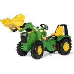 Rolly Toys Trettraktor John Deere rollyX-Trac Premium - Tretfahrzeug für Kinder 3-10 Jahre, mit verstellbarem Sitz, Zweigangschaltung und Flüsterlaufreifen für leises Fahren, ideal für Spiel und Spaß im Freien.