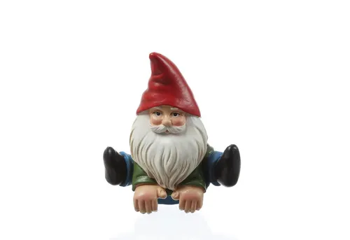 MARELIDA Gartenzwerg lustiger Blumentopfhänger Dekofigur als Topfhänger Gartenfigur H: 10cm, (1 St)