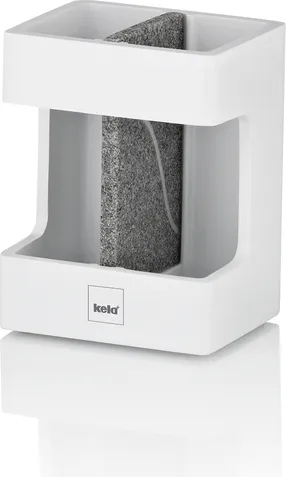 KELA Zahnbürstenhalter Cube Polyresin weiß KL-23693