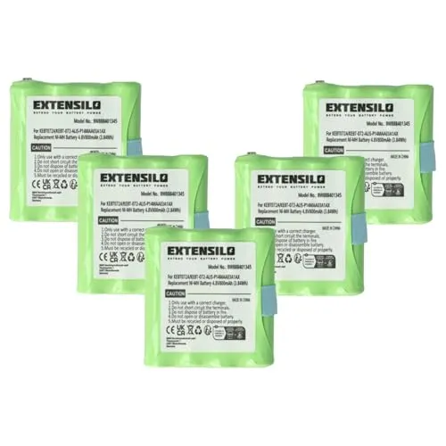 EXTENSILO 5X Akku Ersatz für Motorola IXNN4002B, LIS-P14MAA03A1AX, BP-38 für Funkgerät, Walkie Talkie (800mAh, 4,8V, NiMH)