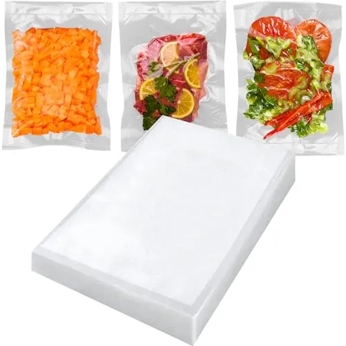 Ruhhy Vakuumbeutel-Set 50 Stück 20 x 30 cm Geprägt | Glatt Transparent für Vakuumierer Sous Vide 22026
