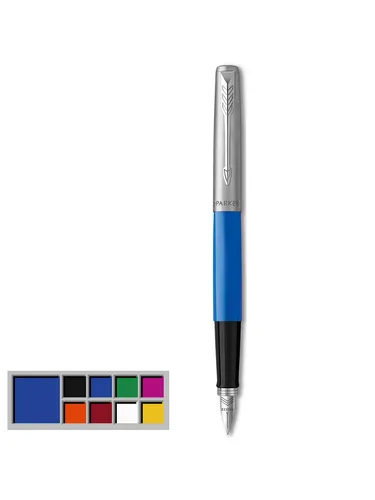 Parker Jotter Originals Füller | Klassisches Blau | Füllfederhalter mit mittlerer Feder | blaue Tinte
