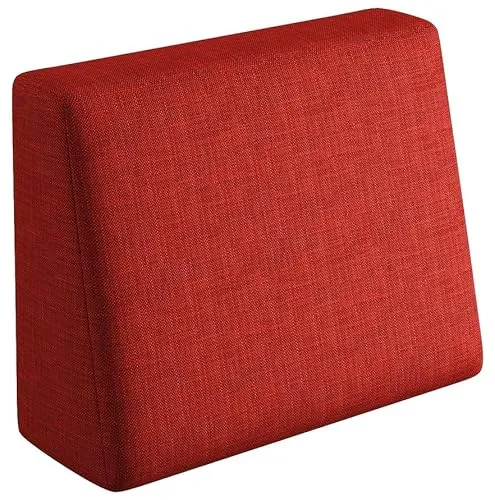 sunnypillow Palettenkissen Rot 60x40x20/10cm - Gartenmöbelauflagen für Indoor und Outdoor, mit abnehmbarem Bezug und hochwertigem Kaltschaum für höchsten Sitzkomfort.