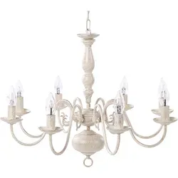 Kronleuchter BRITHON Metall Weiß in weiß von Beliani