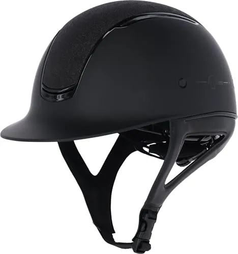 Covalliero Eclipse Reithelm Schwarz 58-61 cm - Motorradhelm in elegantem Schwarz, bietet optimalen Schutz und Komfort für Reiter.