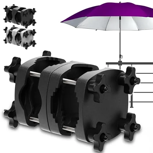 4happy Sonnenschirmhalter Balkongeländer in Schwarz in schwarz von 4happy