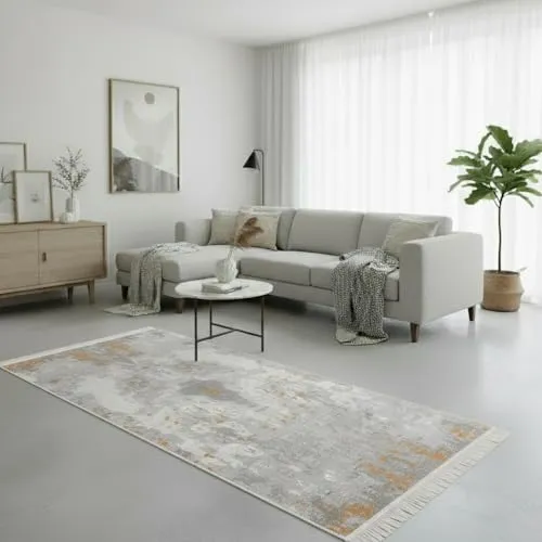 Fashion4Home Boho Kelim Teppich Läufer in gold von Jimri