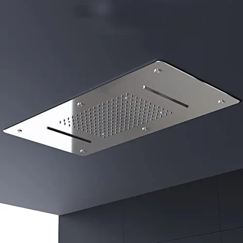 BERNSTEIN Einbauduschkopf Regenduschkopf 70x38cm - Einbauduschköpfe: Wassersparende Edelstahl-Deckenbrause mit Anti-Kalk Düsen für ein luxuriöses Duscherlebnis und einfache Reinigung.