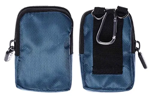 caseroxx Canvas Tasche für Funkmelder- Swissphone- Airbus - Motorola - AlphaBos - Oelmann blau