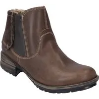 Josef Seibel Sandra 56 Damen Stiefel Stiefeletten Chelsea Boots, Größe 37 EU, Braun - Wanderschuhe: Modische, warm gefütterte Stiefeletten aus hochwertigem Glattleder mit praktischem Reißverschluss für einfaches An- und Ausziehen.