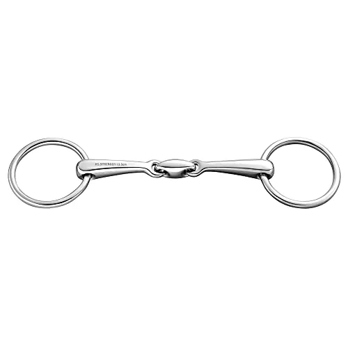 Sprenger Doppelt gebrochene Unterlegtrense aus Edelstahl - Hochwertige doppelt gebrochene Wassertrense mit kleinen Ringen, aus rostfreiem Edelstahl für langlebige Qualität und komfortable Handhabung.