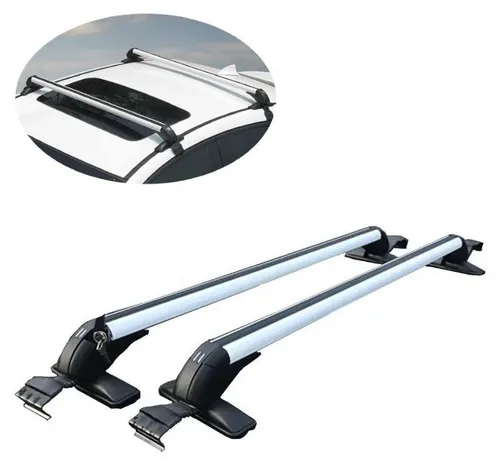 Set aus 2 universellen Querträgern für Dachträger – 75 kg Traglast, 110 cm, weiß