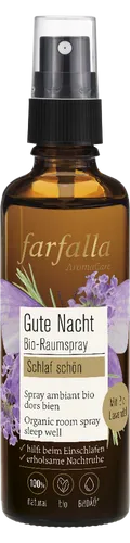 Schlaf schön Lavendel Gute Nacht Bio-Raumspray von Farfalla