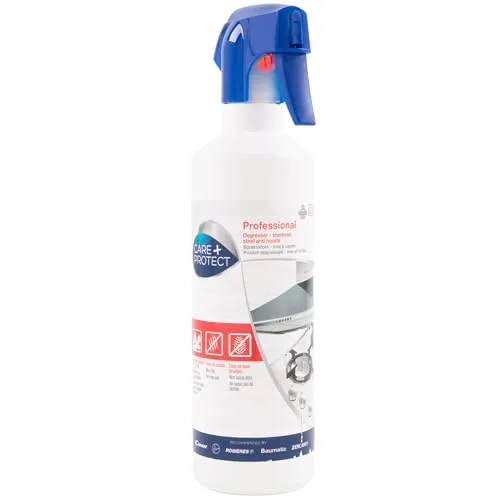 CARE+PROTECT – Fettlöser für Dunstabzugshaube und Edelstahl-Oberflächen / universell einsetzbar / mit Kratzschutz / Küchenreiniger / 500 ml