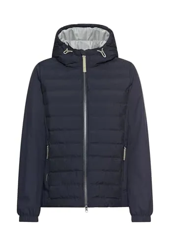 camel active Damen teXXXactive® Jacke mit reflektierenden Details - Dunkelblau - Wasserdichte und winddichte Jacke mit atmungsaktiven Eigenschaften. Perfekt für aktive Tage, ausgestattet mit einem Zwei-Wege-Reißverschluss und praktischen Taschen.