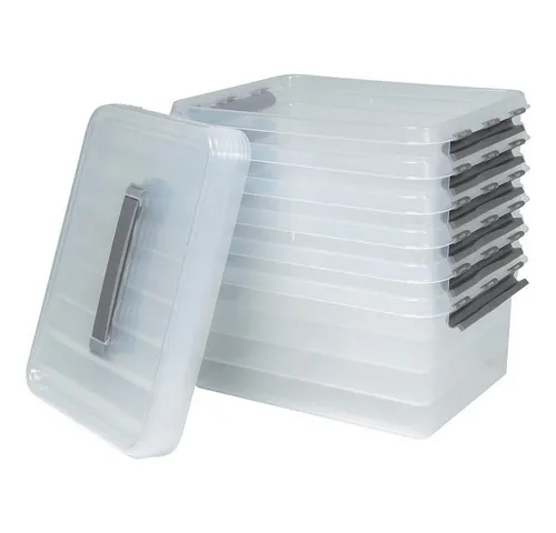 BRB-Lagertechnik Aufbewahrungsbox 6er Set mit Deckel - Praktisches 6er Set Aufbewahrungsboxen mit Clipverschlüssen. Ideal für die Aufbewahrung von Lebensmitteln. Robustes Material sorgt für Langlebigkeit und Sicherheit.