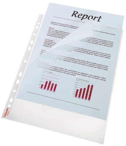 Esselte Prospekthülle Standard Plus DIN A4 PP 0,09 mm oben offen 100 Hüllen