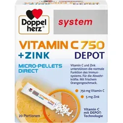 Doppelherz Vitamin C 750 Depot system Pellets 20 St