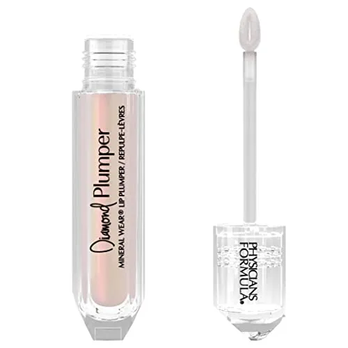 Physicians Formula, Diamond Plumper, Lippen Booster mit feuchtigkeitsspendender Formel, nährend und füllend, Lipgloss mit Diamanten-Staub für extremen Glanz, Light Pink