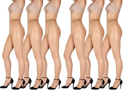 Giulia Infinity 40 Den Feinstrumpfhose (6er Set) Daino XL - Elegante Feinstrumpfhose mit Komfortbund und flachen Nähten für hohen Tragekomfort. Der doppelte Polyamid-Faden sorgt für überdurchschnittliche Haltbarkeit. Ideal für jeden Anlass und verleiht Ihren Beinen eine seidenmatte Optik.