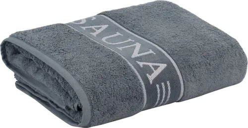 frottana Sauna – Saunatuch 80 x 200 cm aus 100% Baumwolle, stone - Hochwertiges Saunatuch aus 100% Baumwolle mit schöner Chenillebordüre, perfekt für Allergiker. Waschbar bei 60°C, trocknergeeignet und Made in Germany.