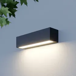 Lucande LED Wandleuchte Lengo - Moderne Außenlampe in Schwarz - Energiesparende LED Wandleuchte für Außenbereiche wie Terrasse und Garten, IP65 staub- und strahlwassergeschützt, inklusive hochwertigem Leuchtmittel für sofortige Nutzung.
