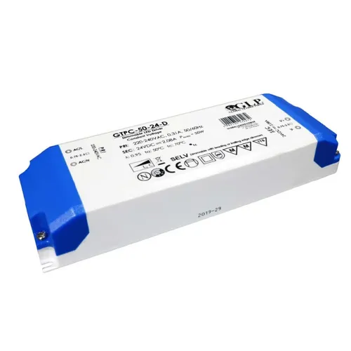 dimmbarer LED Trafo SLIM 24V DC 2,08A 50W Konstantspannung (GTPC-50-24-D) MM