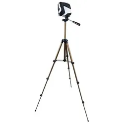 TronicXL 105cm Baustativ für Laser-Nivelliergeräte - Stativ für Laser-Nivelliergeräte, leicht und robust aus Aluminium, ideal für präzise Justierung von Linienlasern mit 360°-Panoramakopf und bis zu 1,5 kg Tragkraft.