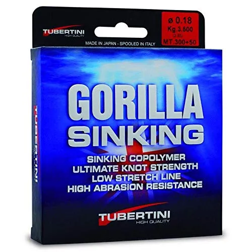 Tubertini Angelschnur Gorilla Sinking 0.15 mm 350 m Sinkend Meer Spinning Surfcasting Feeder