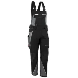 QUALITEX HIGH QUALITY WORKWEAR Latzhose IRON - schwarz/grau - Herren: 42 Damen: 36