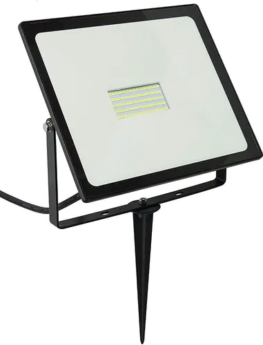 Gartenstrahler 50 Watt kalt-weiß 6000K - Gartenleuchten für vielseitige Anwendungen, ideal zur effektiven Beleuchtung von Pflanzen und Fassaden mit 4000 Lumen Lichtleistung und 3m Kabel.