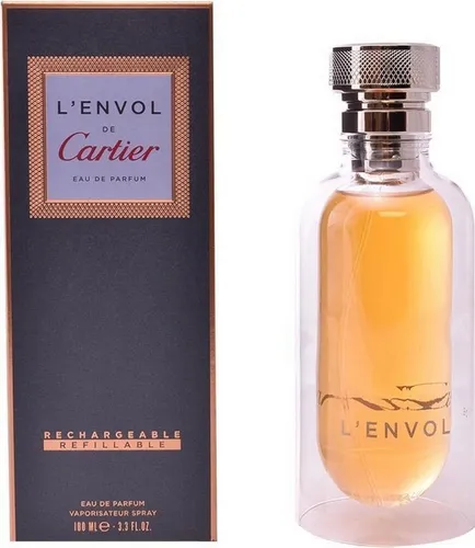 CARTIER L'ENVOL DE CARTIER Rechargeable EDP Spray 100 ML - Herren Eau de Parfum, 100 ml, mit nachhaltiger Nachfüllfunktion für umweltbewusste Eleganz