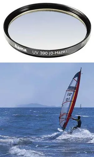 HAMA UV-390-Sperrfilter (O-Haze) 37mm 70037 - Farbneutraler Objektivschutz für lebendige Kontraste in Ihren Bildern