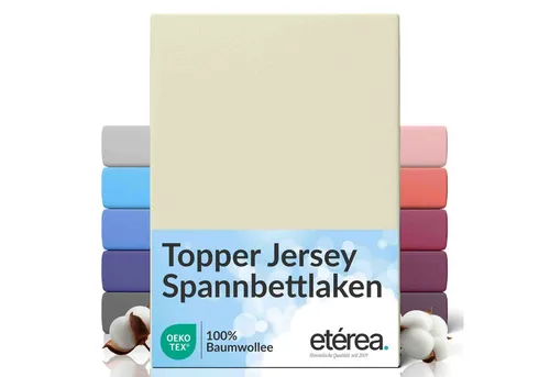 etérea Himmlische Qualität Spannbettlaken etérea Comfort Jersey Topper Spannbettlaken, Jersey, Gummizug: rundum, (1 Stück)