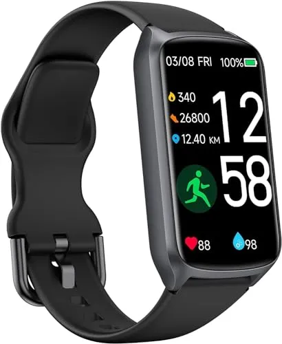 Amzhero Fitness Tracker - 20+ Trainingsmodi, SpO2 Tracking, 5ATM wasserdicht - Aktivitätstracker mit 20+ Sportmodi, 5ATM wasserdicht, Schlafüberwachung und Herzfrequenzmessung für eine umfassende Gesundheitsanalyse.