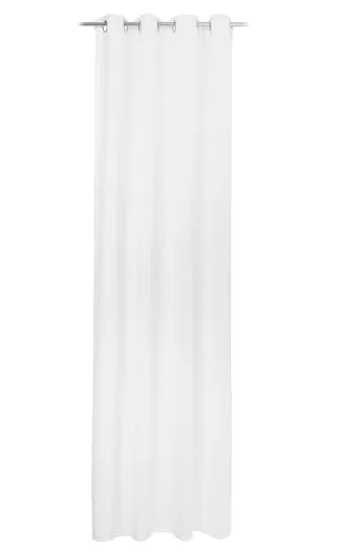 Gözze Ösenschal - Weiß mit Lochstickerei - Eleganter Gardinenschal aus Polyester, 140 x 245 cm, verleiht jedem Raum eine luftige Note und sorgt für stilvollen Lichtschutz.