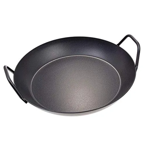 GRÄWE Servierpfanne aus Eisen 32 cm 'ECO PRO' - Pfanne mit patentierter CERAHOME ECO PRO Beschichtung für gesundes Braten mit weniger Öl. Robuste, pflegeleichte Eisenpfanne, geeignet für alle Herdarten und hitzebeständig bis 400°C.