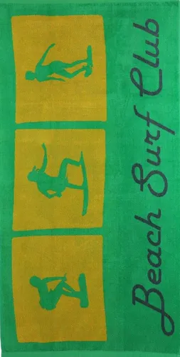 Betz Strandtuch Velours Strandtuch Strandlaken 70x140cm Dessin: Beach SURF Club, 100% Baumwolle